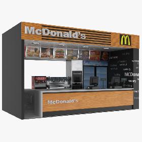 Fast Food McDonald's Counter 3D model